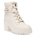thumbnail image 3 of Wild Pair Womens Bridgitt Faux Leather Ankle Combat & Lace-Up Boots, 3 of 8