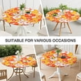 thumbnail image 7 of Pioneer Flower Floral Print Pattern Round Fitted Tablecloth with Elastic Edge,Dining Table Cover Waterproof,Outdoor Round Tablecloth for Camping,Dining,Indoor and Outdoor, 7 of 7