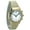 Gold, White, variant on Mens Bi-Color Talking Watch - White Dial - Leather Band