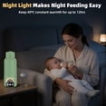 thumbnail image 6 of Portable Baby Bottle Warmer for Travel, 120W Fast Heating Breast Milk Warmer with 12000mAh Battery, 500ml, 2 Modes & Temp Control, On-the-Go Warmer with Cleaning Brush (Green) for Newborns & Infants, 6 of 10