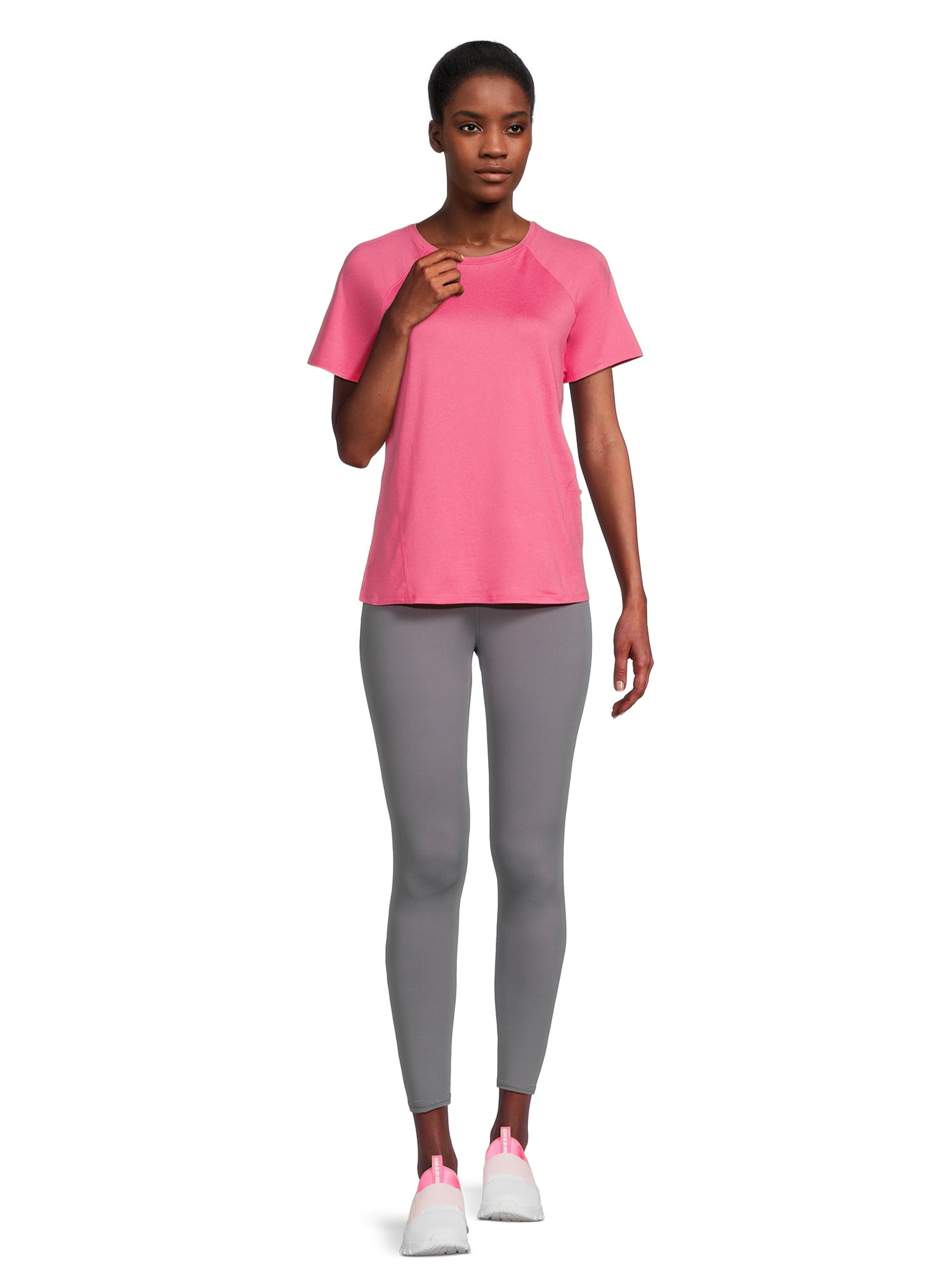 Athletic Works Women's Active T-Shirt and Leggings Set, 2-Piece, Sizes XS-XXXL