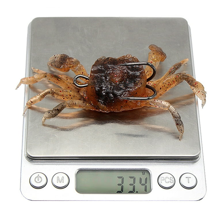 3 PCS 10cm 30g Soft Fishing Lures Crab Artificial Bait Soft Fish Bait with  Sharp Hook 