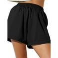 thumbnail image 4 of FOCUSNORM Women Casual Cotton Elastic Waist Shorts Loose Lounge Shorts with Pockets, 4 of 6
