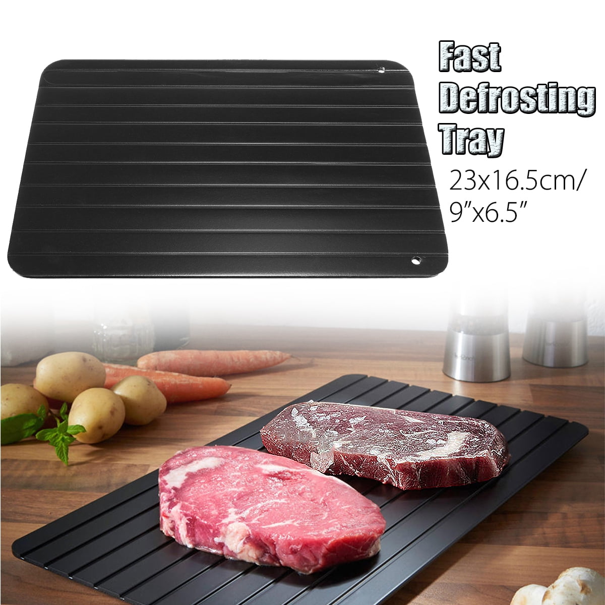 Fast Rapid Defrosting Tray Square Plate Food Meat Pork Thaw Frozen Kitchen Tools