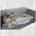thumbnail image 6 of Cartoon Soft Flannel Fleece Blanket, Old Tree Drawing with Apples and Leaves Fruit Garden Art on Plain Backdrop, Cozy Plush for Indoor and Outdoor Use, 50" x 70", Beige Green Coral, by Ambesonne, 6 of 6