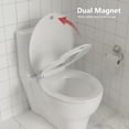 thumbnail image 4 of Round Toilet Seat with Built-In Toddler Seat, Soft Close, Never Loosen, Easy Install & Clean, Fits Both Adult & Child, White, 4 of 8