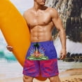 thumbnail image 6 of Binienty Men's Board Shorts Swim Trunks With Haiti Flag Palm Design - Quick Dry for Summer Beach and Water Activities, 6 of 10