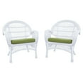thumbnail image 3 of Jeco Wicker Chair in Espresso with Orange Cushion (Set of 4), 3 of 5