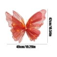 thumbnail image 2 of 3D Lighted Butterfly Garden Decoration with LED Lights, Light Pink, Outdoor Wedding Garden Ornament, 2 of 6