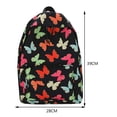 thumbnail image 4 of Mochila De Mujer Con Estampado De Mariposas Mochilas Escolares De Gran Capacidad Para Niñas (Negro), 4 of 9