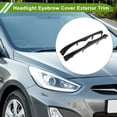 thumbnail image 3 of Unique Bargains No.51130030406 Cubierta de cejas de faros delanteros del lado izquierdo y derecho exterior para BMW E46 98-05, adhesivo de plástico negro, 3 of 6