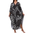 thumbnail image 3 of RXMEKW Robe de Plage Sans Manches à Imprimé Floral pour Femmes, Robe Longue à Col en V avec Design Patchwork, Grande Taille pour Vacances et Resort, 3 of 8