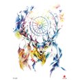 thumbnail image 1 of deer dream catcher large 8.25" temporary arm tattoo, 1 of 4