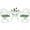 Green(White Frame), variant on MEETWARM 3-Piece Outdoor Patio Dining Set, All-Weather Cast Aluminum Patio Conversation Set - 2 Cushions Swivel Rocker Chairs and 35.4" Round Table for Backyard Garden Deck, 2.2" Umbrella Hole