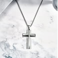 thumbnail image 3 of JeenMata Stylish Simple Cross Pendant Necklace - Modern Cross Pendant - Unisex Jewelry, 3 of 6
