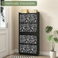 thumbnail image 5 of H&3L  31.5“ Narrow Shoe Cabinet Storage for Entryway with  2 Flip Drawers, Black, Vintage, 5 of 10