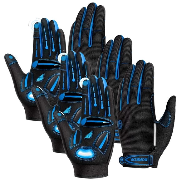 Protector para Pesca Guantes GlovSoccBlue 3Pares M Negro/Azul MicroFibra. Xtreem Boom MXVCC-006