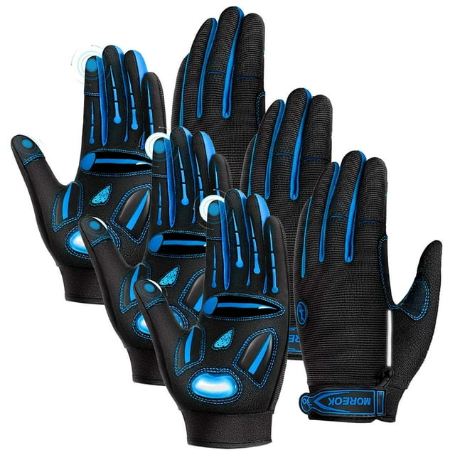 Protector para Pesca Guantes GlovSoccBlue 3Pares M Negro/Azul MicroFibra. Xtreem Boom MXVCC-006