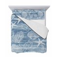 thumbnail image 7 of Quilts Twin Size Bedding Set, Blue Coastal Lightweight Quilted Comforter, Nautical Coral Starfish Shell Turtle Summer Soft Reversible Bedspread Coverlet with Pillow Covers for All Season, 68" x 86", 7 of 7