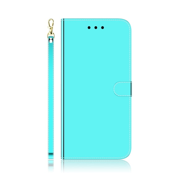 Dteck Case For Samsung S20 Plus (6.7 Inch), Card Holder Magnetic Closure Kickstand Imitation Mirror PU Leather Folio Cover Full Protection with Strap, Mint