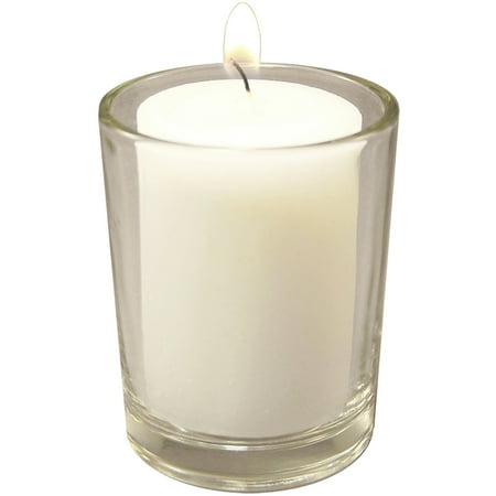- Votive Candles and Glass Holders in Clear or Frosted - Set of 12