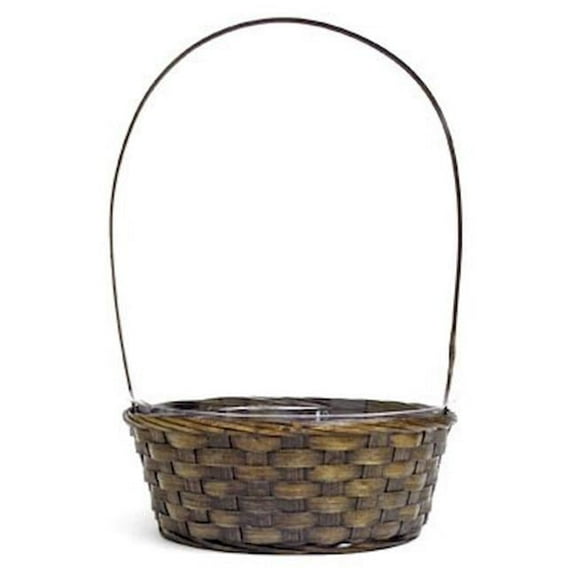 Mr. MJs Trading AI-4540GB Brown Wicker with Handle Basket