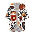 thumbnail image 4 of SYMOID Womens Boho Floral Print Kimono Cardigan - Beach Cover Up, Lightweight Duster with 3/4 Sleeve & Open Front,Size XL, 4 of 5