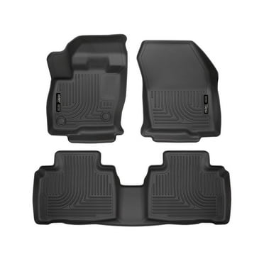 Husky Liners by RealTruck Weatherbeater Floor Mats Fits 2015-2024 Ford Edge Front & 2nd Row, 3-pc Black-98781