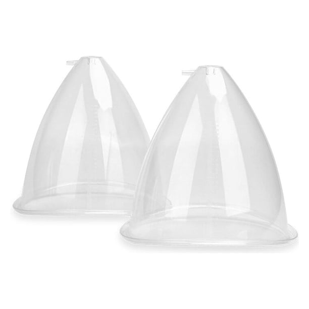 Guardurnaity Ventosa de vacío portátil para mujer, 1 par, 21cm, reemplazo de elevación profesional, máquina de ventosas, accesorios de pieza de Protección de la piel Blanco