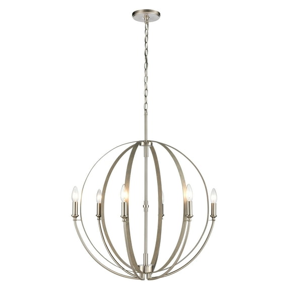 Elk Home 26-Inch Wide Rotunde Chandelier, Contemporary, Beechwood