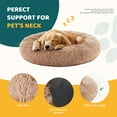 thumbnail image 2 of CONCETTA Cozy Nest Dog Bed – Soft Plush Anti-Anxiety Donut Design, 24 Inch, Machine Washable, Brown, 2 of 6
