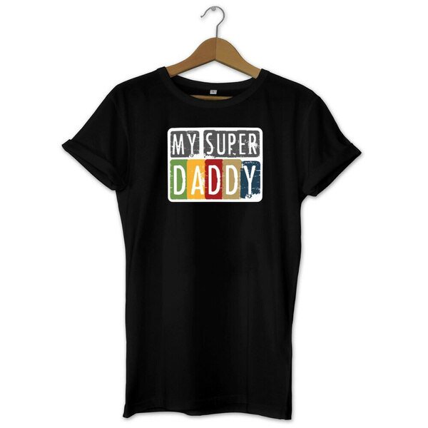 Camiseta Para Hombre My Super Daddy T-Shirt-Día Del Padre Amor Papá Regalo Cumpleaños Navidad