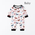 thumbnail image 6 of Penkiiy Baby Christmas Fashion Snowman Print Top Pants Suit Family Parent-child Wear Romper Black 6 Months, 6 of 9
