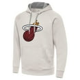 thumbnail image 2 of Men's Antigua Cream Miami Heat Big Logo Victory Pullover Hoodie, 2 of 3