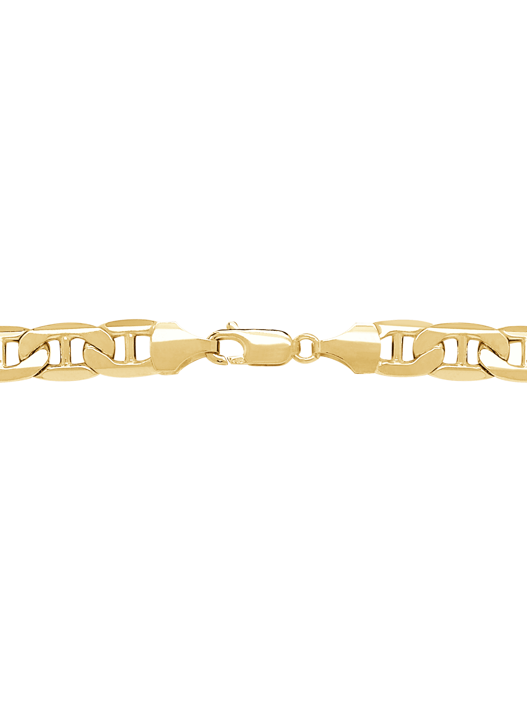 Welry Men's Italian-Made 7.2mm Beveled Mariner Link Chain Necklace in 10kt Yellow Gold, 22" - image 3 of 4