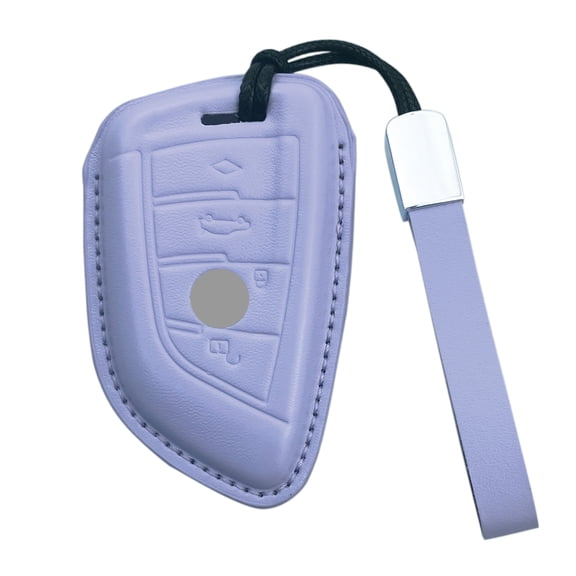 Yuebutor Key Fob Cover Case Compatible with BMW 2 5 6 7 Series X1 X2 X3 X5 X6 GT3 GT5 GT6 PU Leather holder Car Protection Interior Shell Accessories