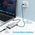 thumbnail image 4 of AUOSHI Docking Station for Laptop, 11-in-1 USB C Hub with Dual Monitor, 4K HDMI-Compatible, VGA, USB 3.0/2.0, 100W PD Charging, SD/TF, Ethernet, Audio for MacBook/Dell/HP, 4 of 9