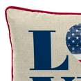 thumbnail image 2 of Jordan Manufacturing 18" x 18" Beige Love Outdoor Throw Pillow, 2 of 8