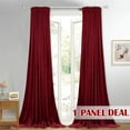 thumbnail image 3 of ZXNYH Black Velvet Curtains 84 inches Long - Thermal Insulated Sliding Door Curtains Privacy Separating Wall Divider Partition for Apartment/Home Office, Black, W100 x L84 inches, 1 Panel, 3 of 8