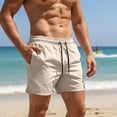 thumbnail image 4 of Ynynloco Men's Beach Shorts Quick Dry Swim Trunks with Drawstring for Summer Beach, 4 of 9
