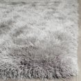 thumbnail image 4 of Safavieh Venice Shag Collection SG256S Handmade Glam 3-inch Extra Thick Area Rug, 4' x 4' Square, Silver, 4 of 4