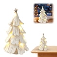 thumbnail image 2 of Vintage Lighted Christmas Tree Figurine with Warm LED Glow for Tabletop Holiday Decor, 2 of 7