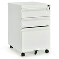 thumbnail image 2 of Topcobe 3-Drawer Mobile File Cabinet Stee with Lock for Home Office, Rolling Storage Organizer with Drawers, White, 2 of 9