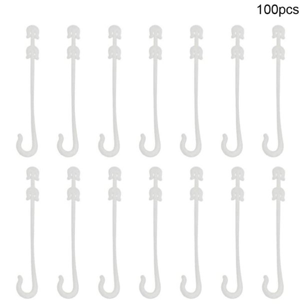100PCS Plastic JHook Fruit Buckles Hooks Vine Growing Hook for Garden