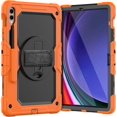 thumbnail image 1 of Funda para Samsung Galaxy Tab S10 Plus 12.4 pulgadas 2024/S9 FE Plus/S9 Plus 2023, funda protectora resistente a prueba de golpes con protector de pantalla, soporte giratorio de 360°, correa de mano, 1 of 9