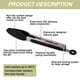 thumbnail image 2 of Cocina Pinzas Inoxidable Acero BBQ Cocinar Asador Antiadherente Bloqueo Comida Pinzas Con Silicona Punta Calor Resistente Negro 9 ", 2 of 8