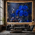 thumbnail image 6 of Sophisticated Still Life With Arrangement Bouquet Royal, Mystical Fantasy for Space Lovers, Wall Decor, Valentine's Day Gift, Tapestry Wall Hanging for Dorm and Living Room, 6 of 7