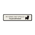 thumbnail image 2 of Funny Yorkie Novelty Sign, Metal Wall Decor - 4x18 inches, 2 of 4