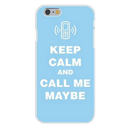 Apple iPhone 6+ (Plus) Custom Case White Plastic Snap On - Keep Calm and Call Me Maybe w/ Cell Phone