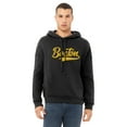 thumbnail image 2 of Daxton Adult Unisex Pullover USA Cities State Script Hoodie Fleece Sweatshirt, Boston Black Gold, 3XL, 2 of 2